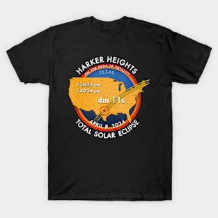 2024 Total Solar Eclipse Totality Harker Heights Texas 27 T-Shirt